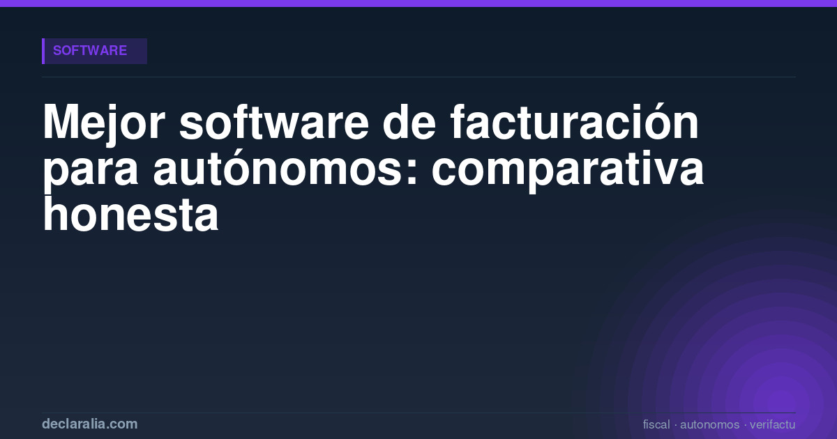 og mejor software facturacion Mejor software de facturación para autónomos: comparativa honesta